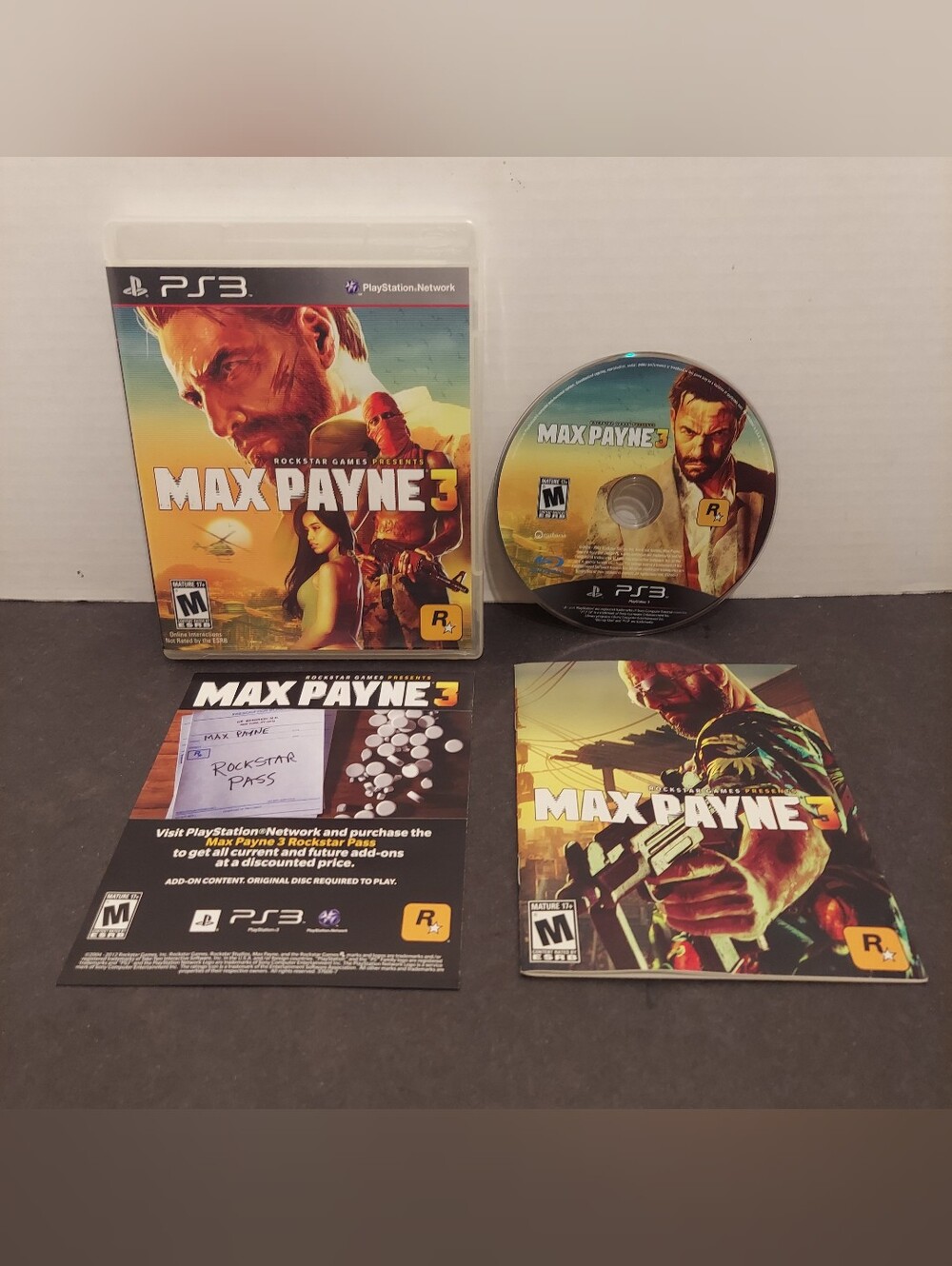 Max Payne 3 for PlayStation 3 Rockstar Max Payne 3 PS3 Complete with manual cib